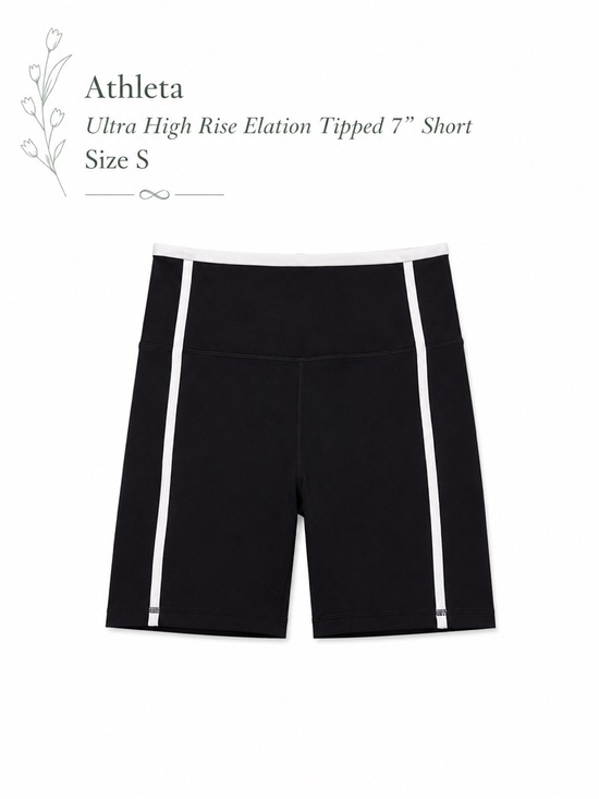 Athleta Pants - Athleta Black Bike Shorts with White Side Tipping